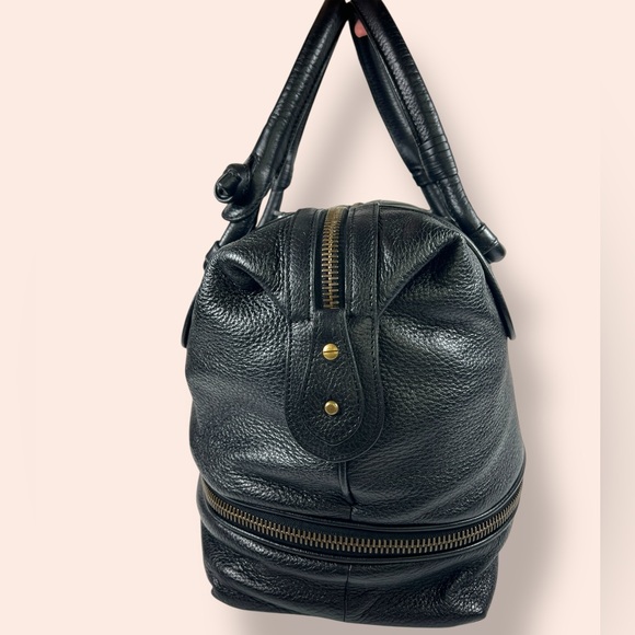 Derek Lam Black Leather Y2K Top Handle Satchel Handbag - Picture 5 of 12